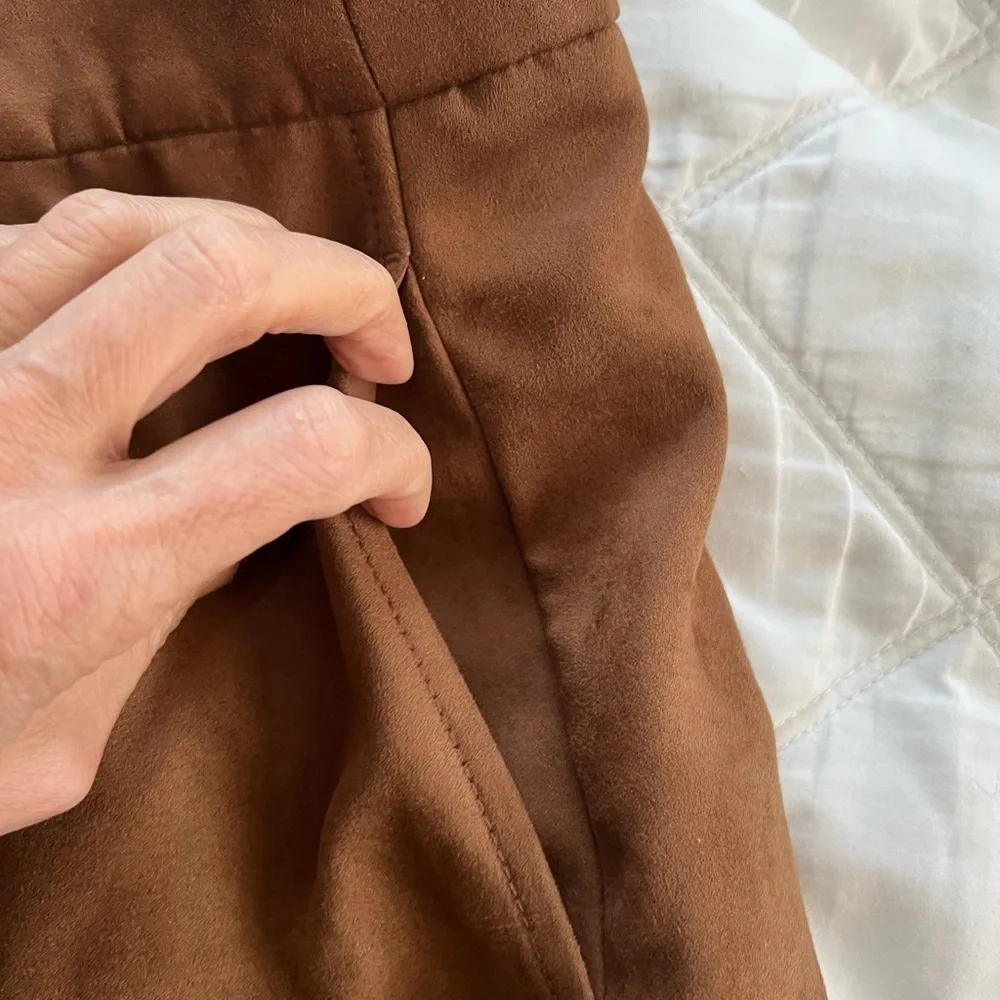 New j crew faux suede a line mini skirt